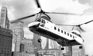 A BV-107 of New York Airways. The civilian BV-107 entered service before the military CH-46. (Author unknown)